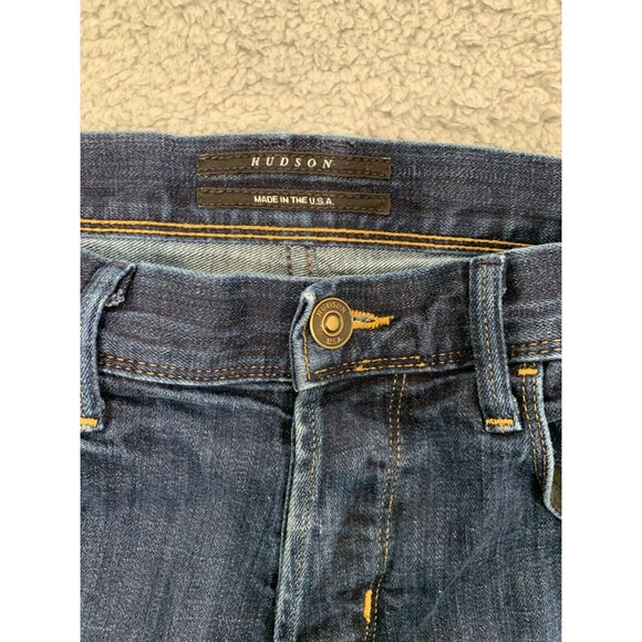 USA Hudson 31 Denim Blue Jeans Bootcut Straight Leg Dark Wash - Picture 3 of 14